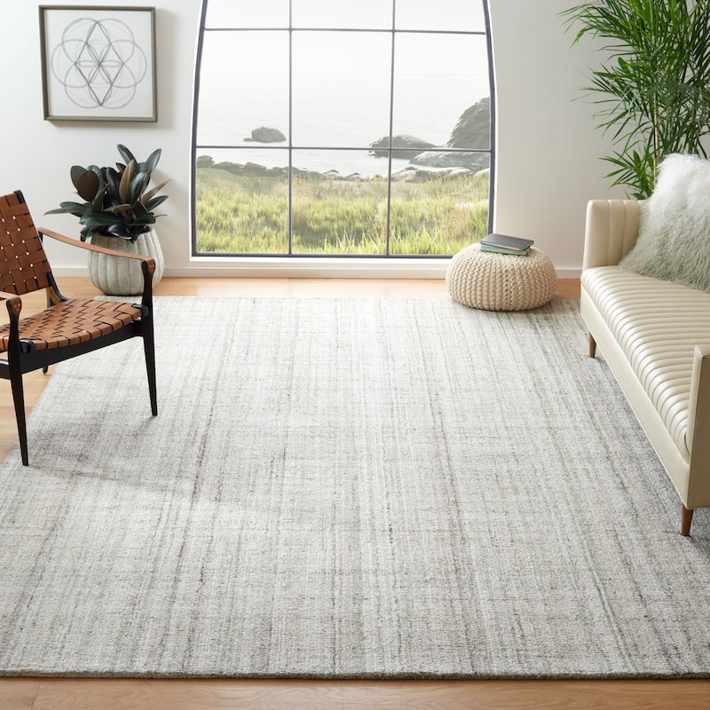 SAFAVIEH Handmade Abstract Dominika Modern Stripe Rug - 8' x 10' - Green/Sage