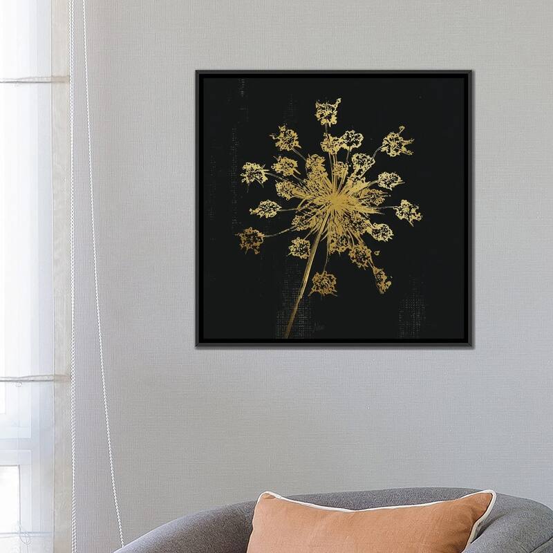 iCanvas "Lacy Gold I" by Nan Framed