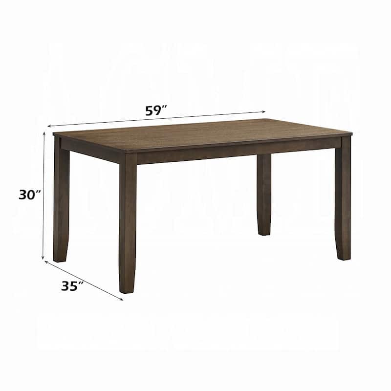 5 Piece Dining Table Set, Wood Kitchen Table Chairs Set, Small Dining Table Set with Rectangular Table & 4 Upholstered Chairs