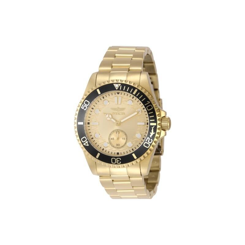 Invicta Men's 49428 Pro Diver Quartz VD78 Gold Dial Watch