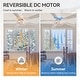 preview thumbnail 64 of 77, 42"/52" Modern Farmhouse Ceiling Fan, Remote Control, Quiet Reversible DC Motor, Timer, Black and Walnut Finish