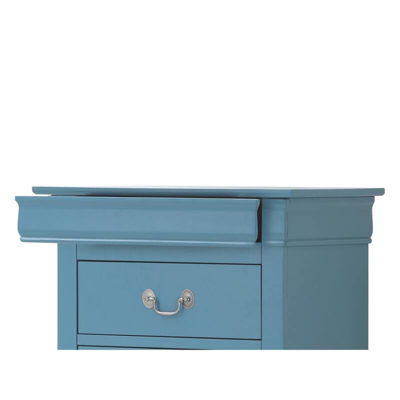 7-Drawer Wooden Bedroom Chest - 51" - Blue