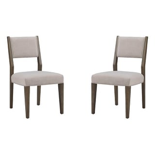 Magnussen Home Kavanaugh Weathered Kona Brown Upholstered Side Chair Two Pack - 20''W x 22.5''D x 36''H