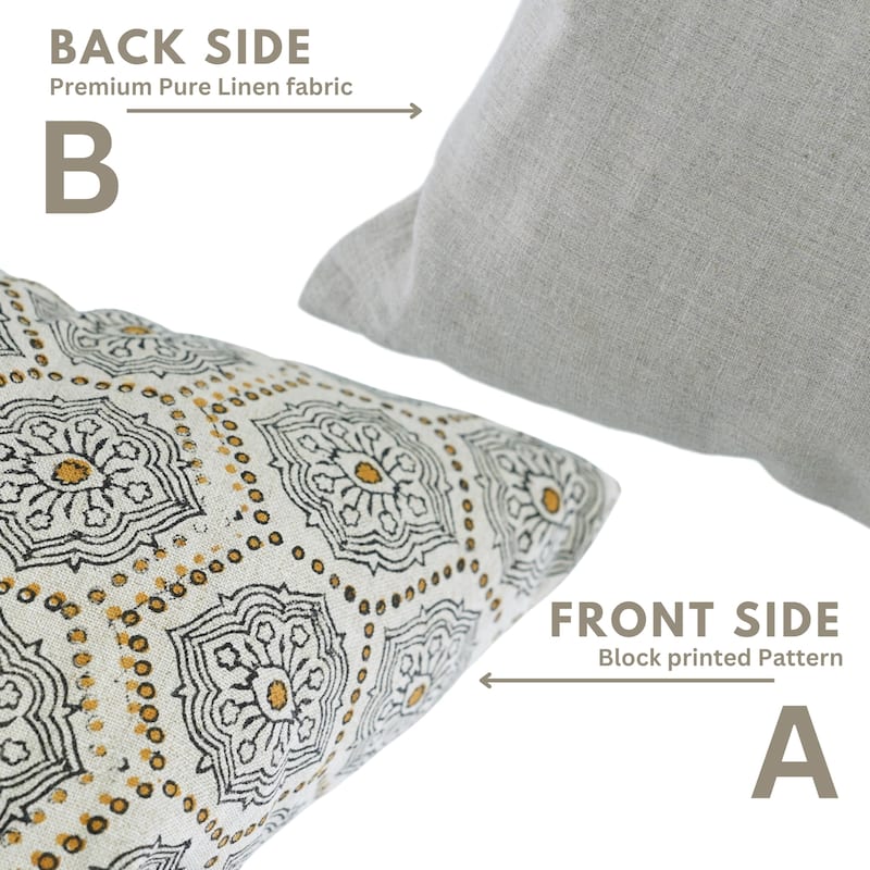 Fabdivine Floral Cushion Cover Sofa, Couch Linen Pillowcase, Charkha