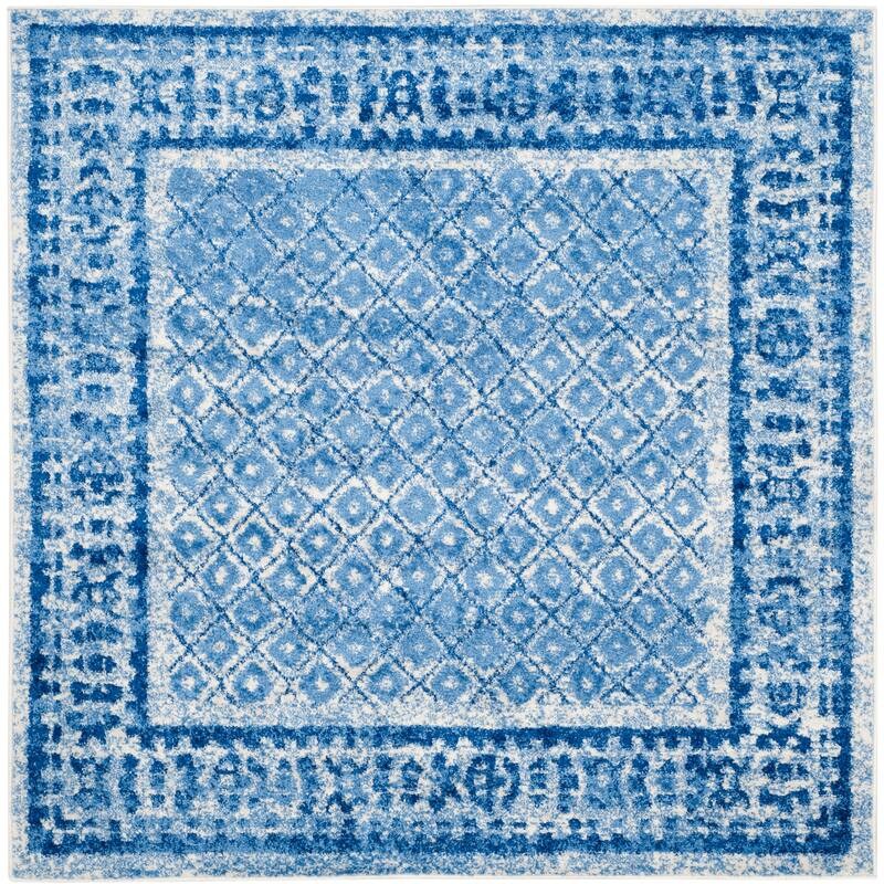SAFAVIEH Adirondack Cass Distressed Rug - 6' Square - Silver/Blue