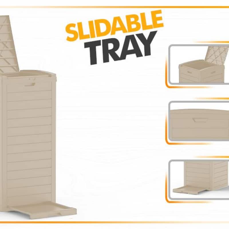 62 Gal. Outdoor Patio Trash Can Deck Box