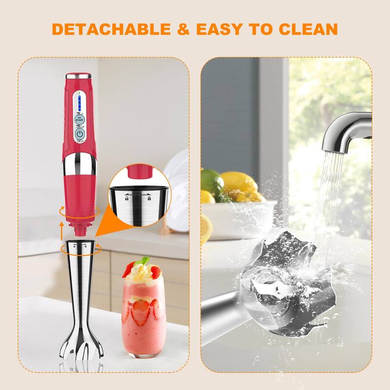 Cordless Hand Blender, Rechargeable Cordless Immersion Blender