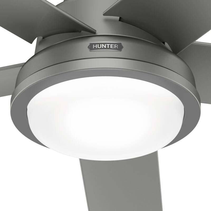 Hunter 52" Seawall Outdoor Ceiling Fan with LED Light Kit, Wall Control - Wet Rated!