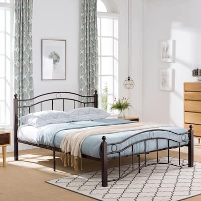 Bouvardia Contemporary Iron Bed Frame by Christopher Knight Home