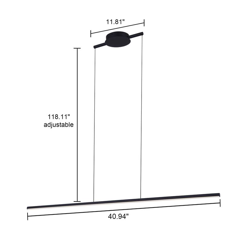 Minimalist Modern Dimmable Kitchen Island Light Linear Chandelier