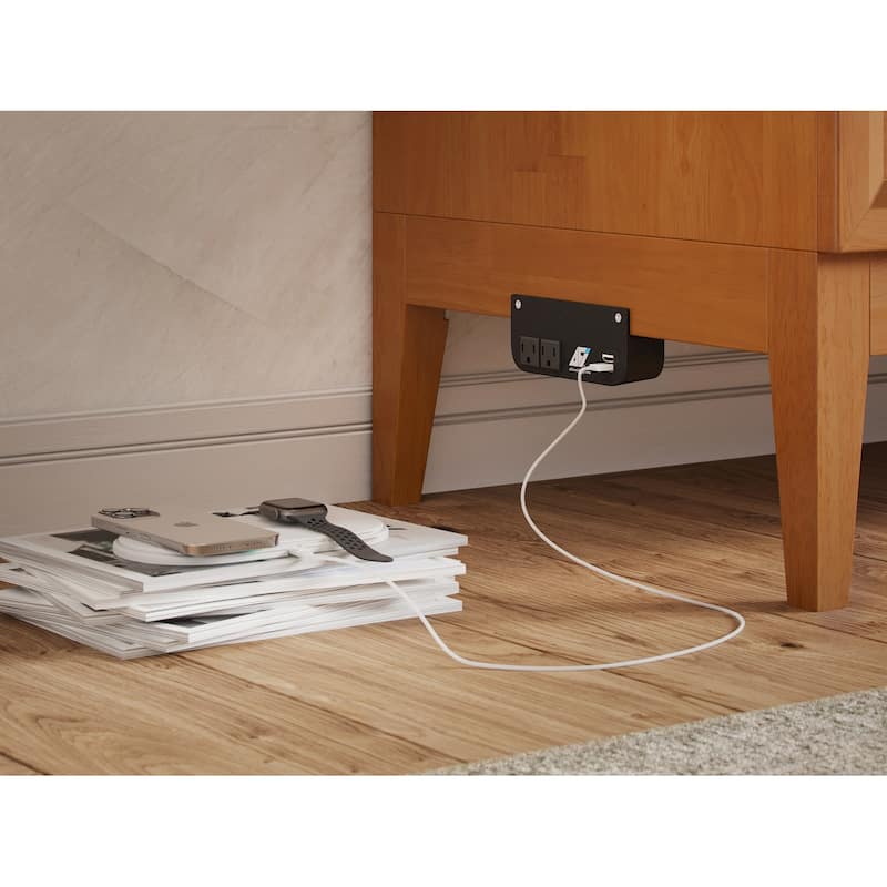 Santa Fe Murphy Bed Chest with Mattress and Built-in Charger