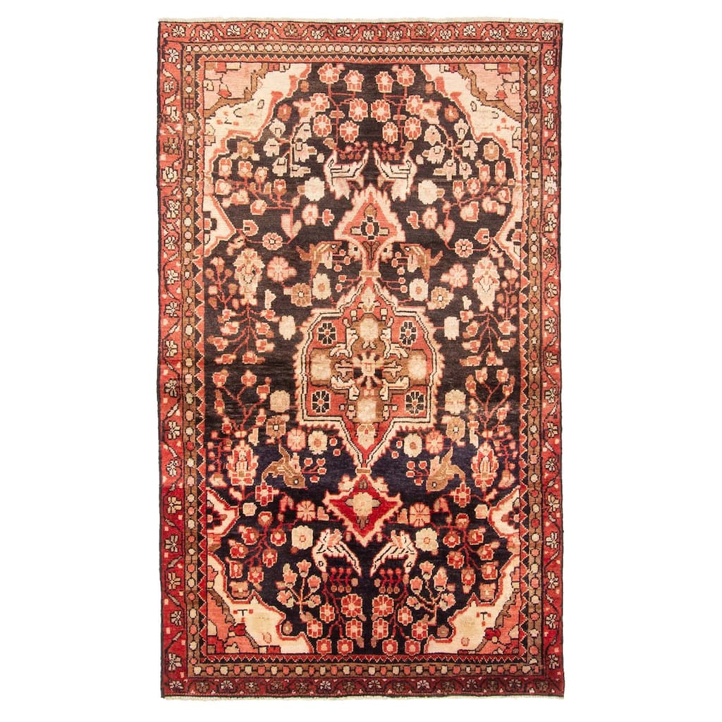 ECARPETGALLERY Hand-knotted Anadol Dark Brown Wool Rug - 3'10 x 6'5