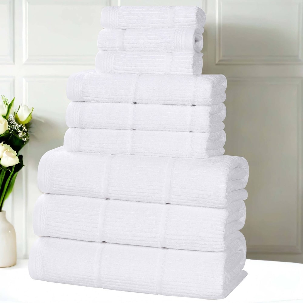 Superior Milo Smart Twist Viscose Cotton Blend 9 Piece Towel Set