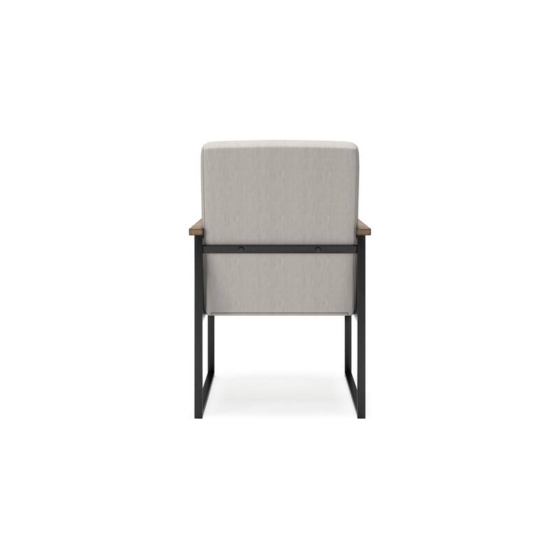 Tey Home Office Chair, Gray Padded Seat and Back, Black Metal Frame