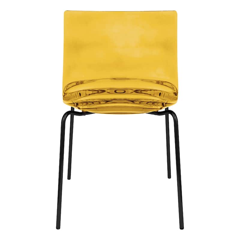 ABS Plastic Dining Chair with Stainless-Steel Legs Astor Series by LeisureMod