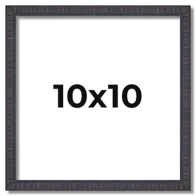 10x10 Frame Brown Solid Wood Picture Frame Includes UV Acrylic