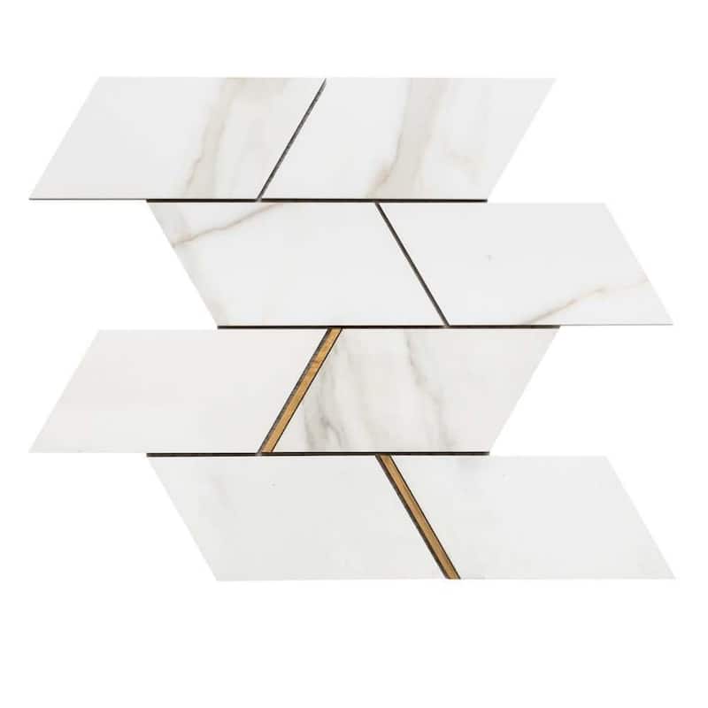 Stately Avenue 11x12 Polished Porcelain Mosaic Tile - Floor, Wall, Backsplash