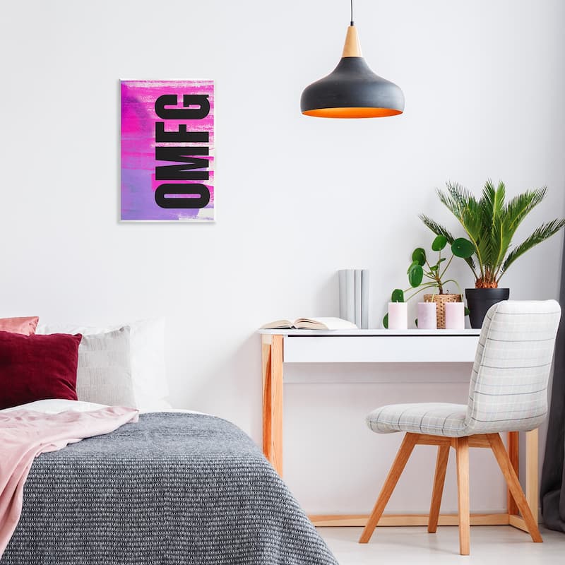 Stupell Bold OMFG on Abstract Wall Plaque Art Design By House of Lulu