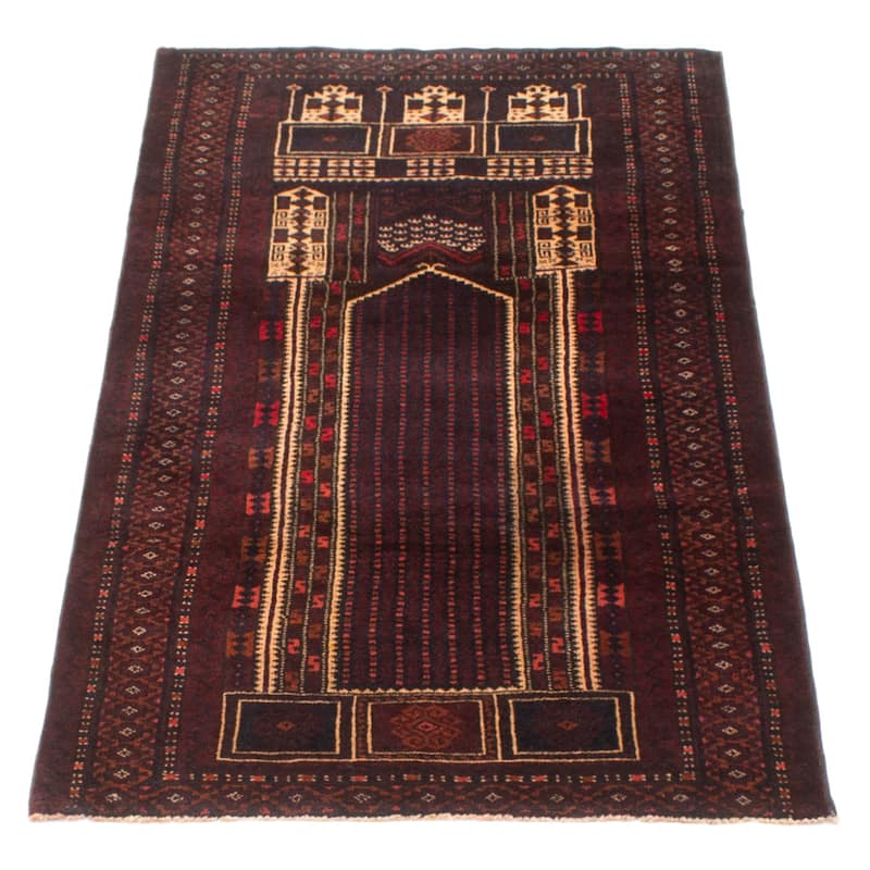 Teimani Burgundy Rug 2'10" x 5'6" - 2'10 x 5'6