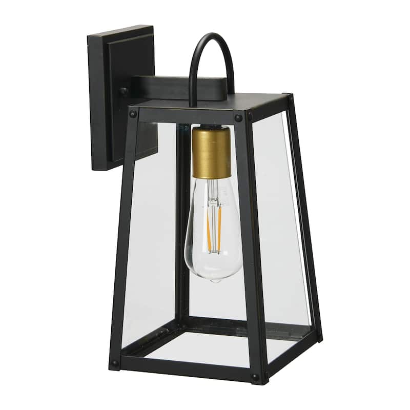 Robert Stevenson Lighting Dorchester - Metal and Glass Outdoor Light - 7W x 8L x 14H