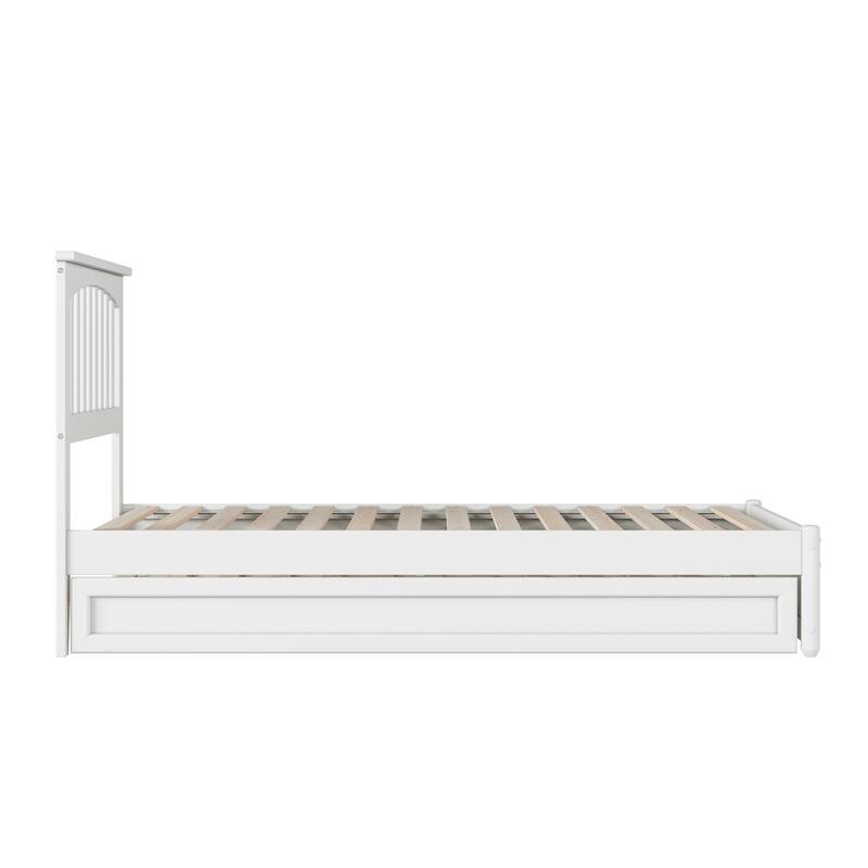 Everett Platform Bed with Panel Footboard and Twin Trundle