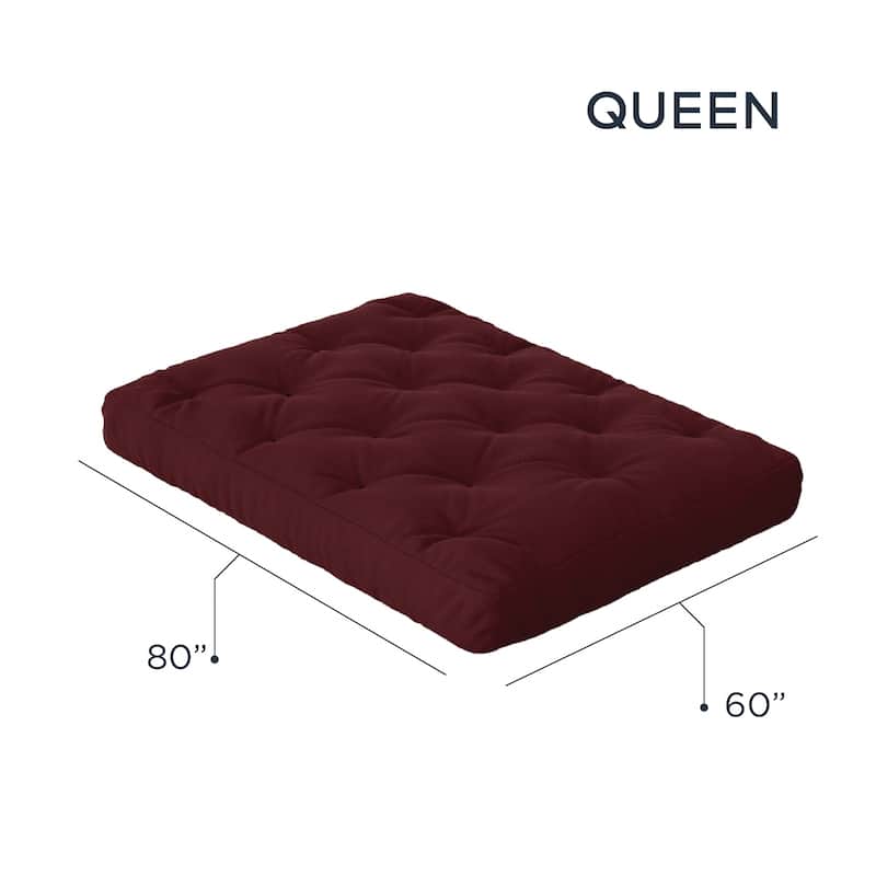 Loosh Home 8" Gel Memory Foam Queen Size Futon Mattress