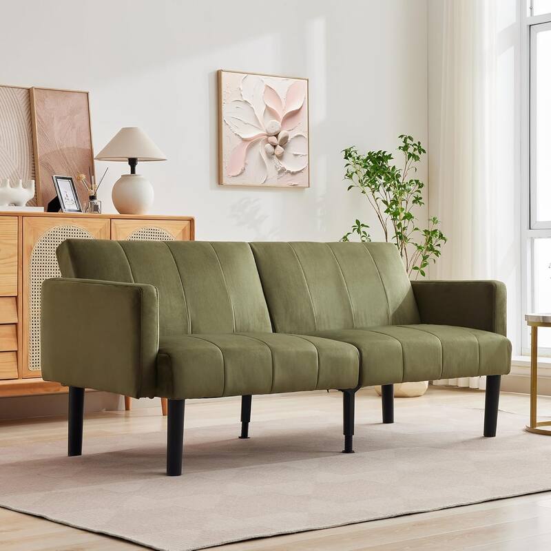 Sofa Bed, Compact Loveseat, Modern Mid-Century Sleeper Sofa, Convertible Couch, Living Room Couches