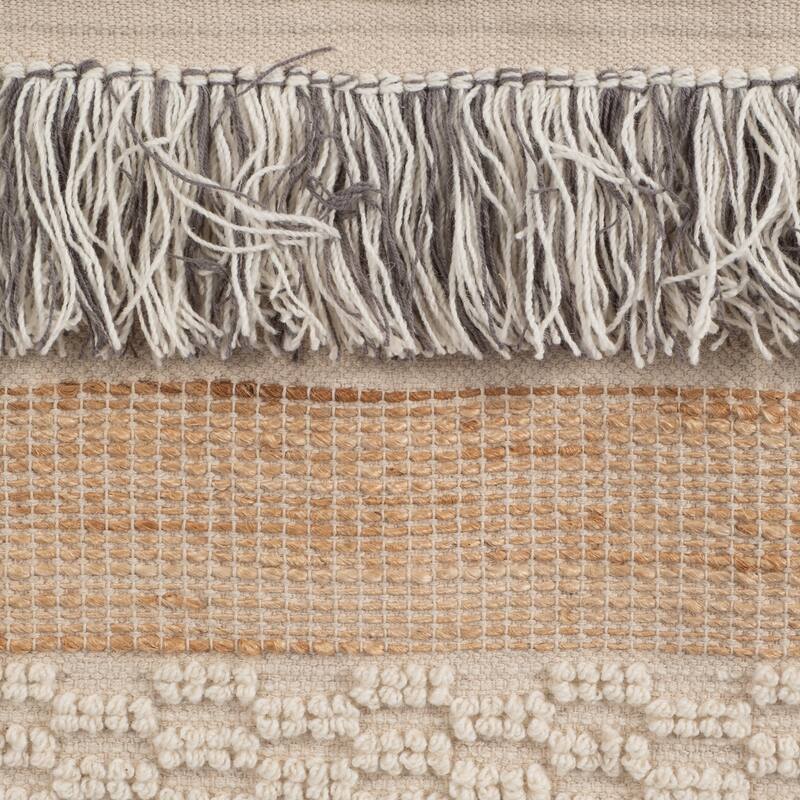 Boho Canvas Wall Hanging with Woven Cotton and Polyester