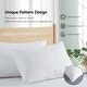 preview thumbnail 2 of 16, 2 Pack Goose Feather Down Pillows with Quilted Cotton Cover - White