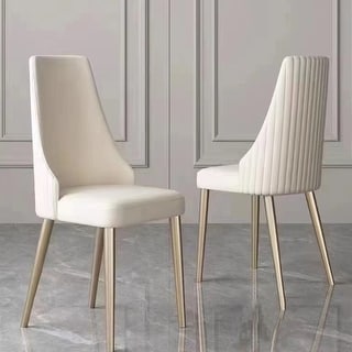 Cream dining chairs with metal legs sales
