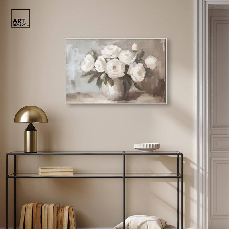 Creamy Cascade Cluster II Canvas by Art Remedy