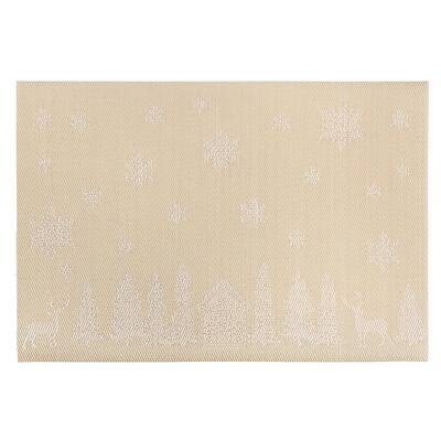 Vinyl Placemat (Winter Forest) (Gold) - Set of 12