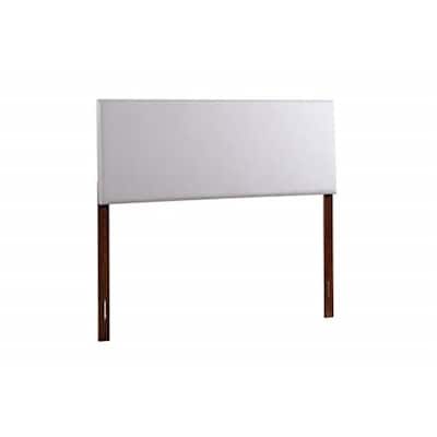Full Headboard - Coastal Cool Light Grey Fabric Headboard for Beds