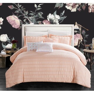Elegant Comfort 12-Piece Isabella Pleated Ruched Ruffled Comforter Set, Includes 6-Piece Sheet Set with Double Sided Storage Pockets