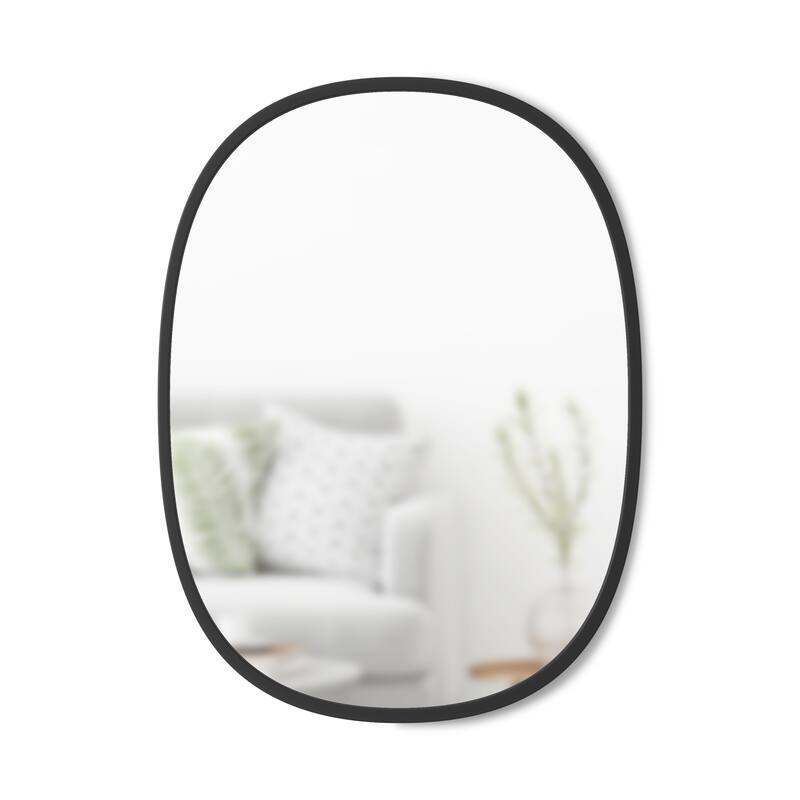 Umbra HUB OVAL Wall Mirror - 18"x24" - Black