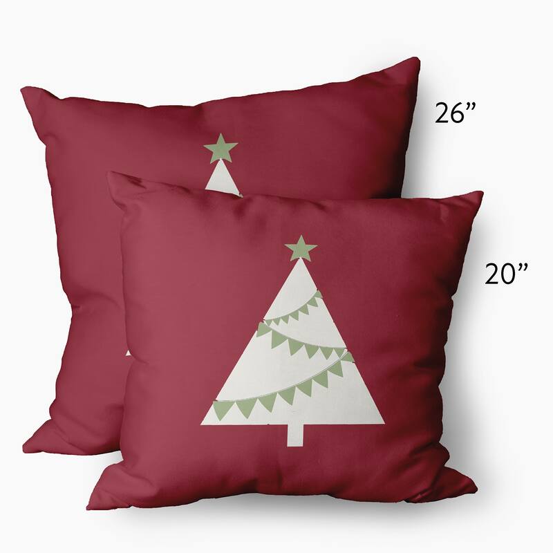 Garland Tree Christmas Decorative Throw Pillow