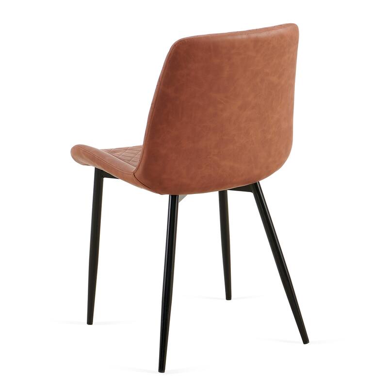 Set of 4 Leathaire Dining Chairs ,Mid-Century Modern Chairs Kitchen Living Room Armless Side Chair