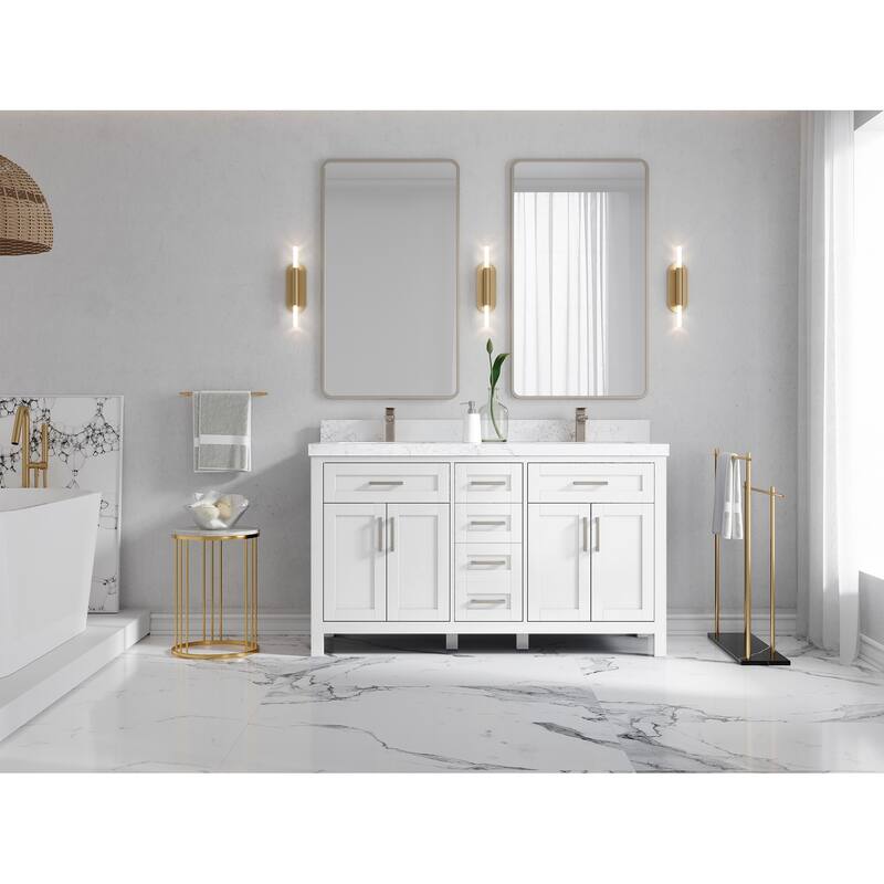 Willow Collections 60 in. W x 22 in. D Cambridge Double Sink Bathroom Vanity with Countertop