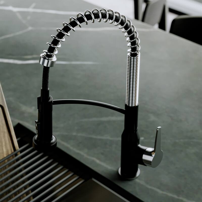 Karran Scottsdale Single-Handle Pull-Down Sprayer Commercial Style Kitchen Faucet