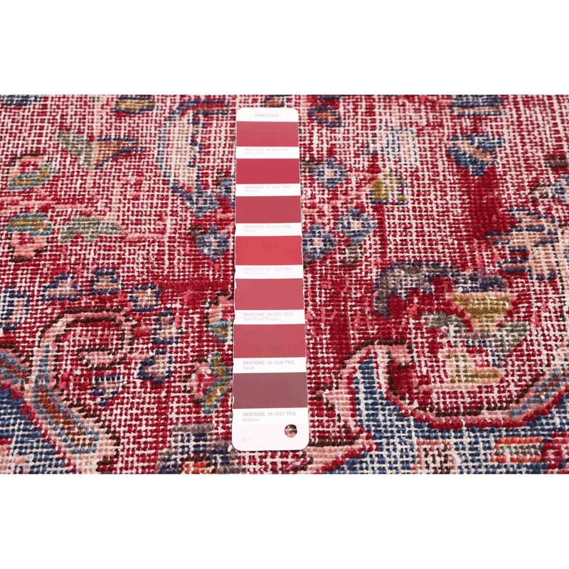 ECARPETGALLERY Hand-knotted Antalya Vintage Dark Red Wool Rug - 6'4 x 9'8