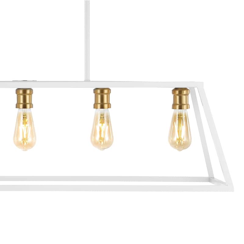 Staunton 38" 5-Light Adjustable Iron Farmhouse Vintage LED Dimmable Pendant, by JONATHAN Y