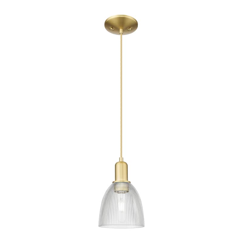 Innovations Lighting Endless Possibilities Arcadia - Castile - 1 Light 6" Cord Hung Mini Pendant - Clear/Satin Gold