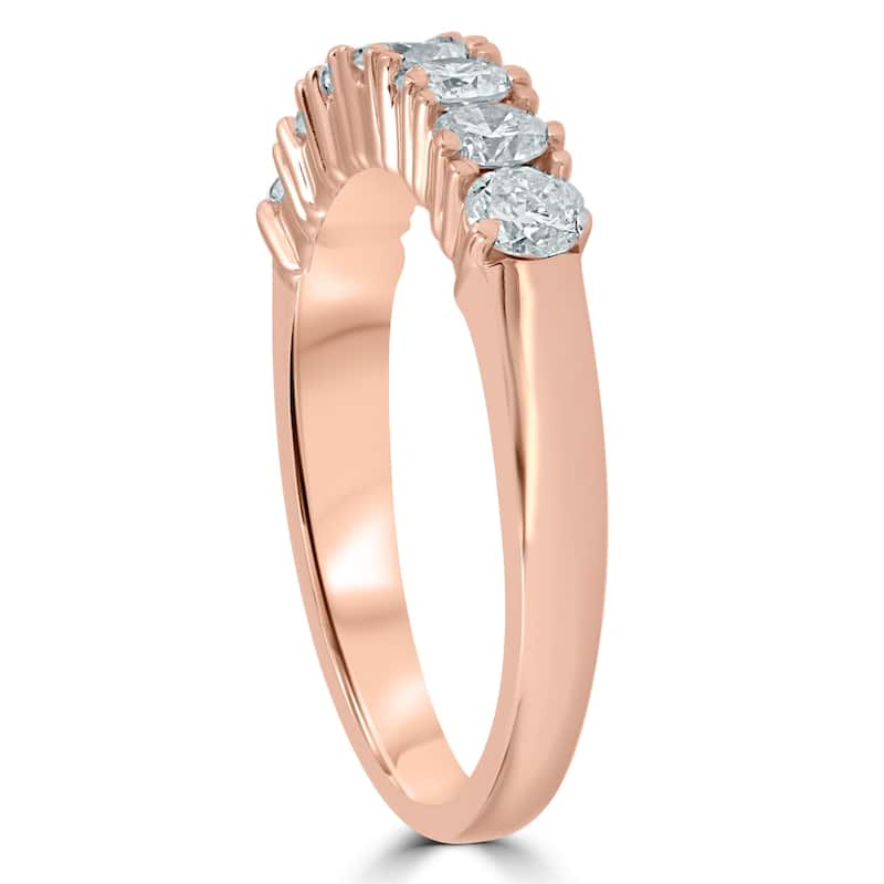 1ct Diamond Rose Gold Wedding Anniversary Ring