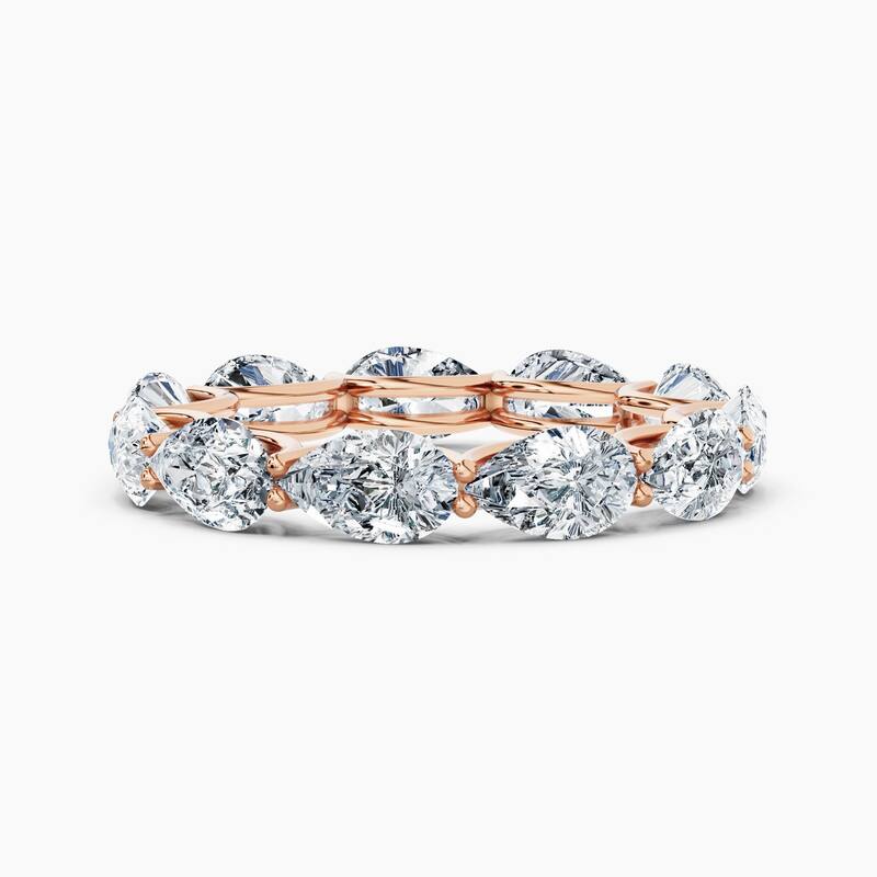 Auriya 14k Gold Pear East-West Lab Grown Diamond Eternity Band 1.70 - 6.75 ct. tw. (F-G, VS) - 5.50 ct. wt. - 5 - Rose