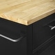 preview thumbnail 17 of 31, Savannah Wood Top Drop Leaf Kitchen Island/Cart - 30"d x 42"w x 37"h