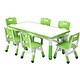 preview thumbnail 7 of 8, Kids Table and Chairs Set with 6 Seats, Non-Slip Legs for Ages 2-10 - N/A