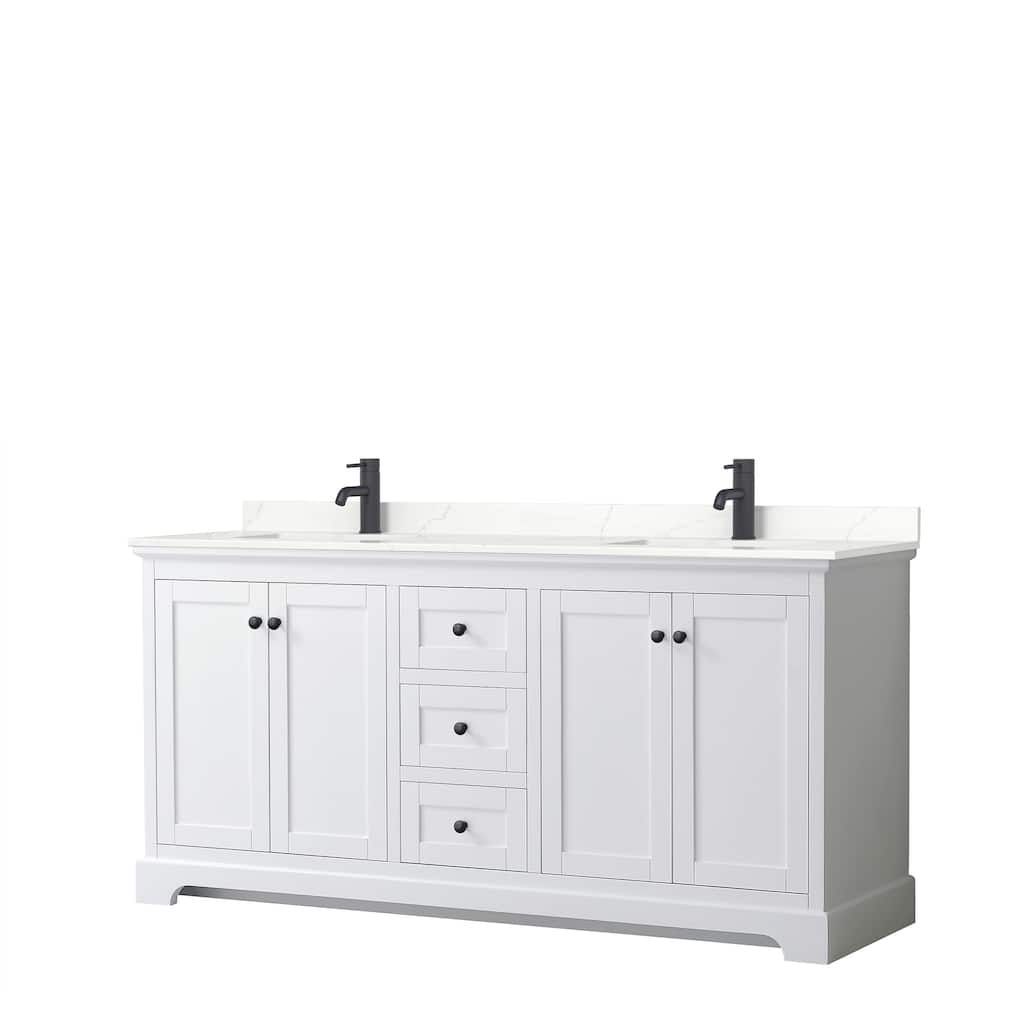 Avery 72-inch Double Vanity, Quartz Top