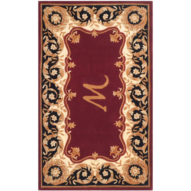 SAFAVIEH Handmade Naples Bojka Traditional Oriental Wool Rug - 5' x 8' - Maroon W - Rectangle