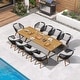 preview thumbnail 2 of 23, PURPLE LEAF Outdoor patio Dining Set for Garden Deck Wicker Table and Chairs Set-7/9/11 Piece