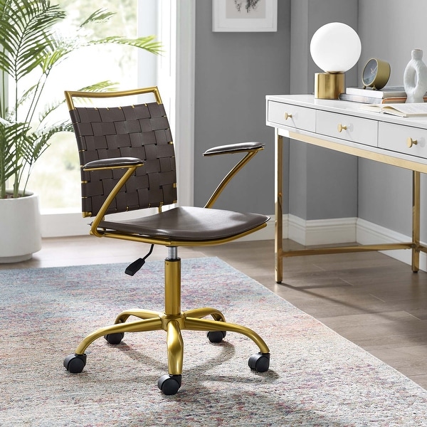 Gold metal top desk chair